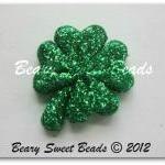 Lucky 4 Leaf Clover Kelly Green (drilled..