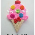 Bubble Gum Swirly Ice Cream Cone