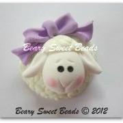 Sweet Easter Lamb Lavender Bow